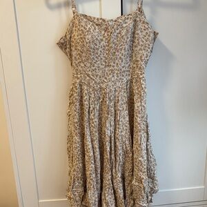 Streetwear Society Tan Floral Dress